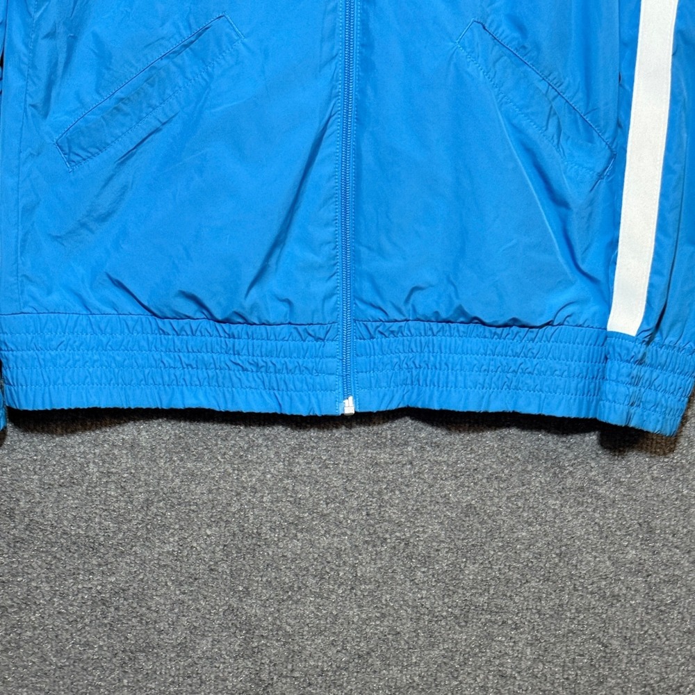 Nike Jacket Mens Medium Full Zip Track Blue White Stripe Sportswear Futura Logo - Picture 6 of 13
